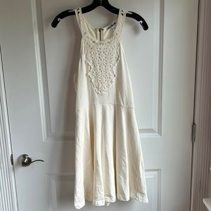 EXPRESS Ivory Skater Dress Size M